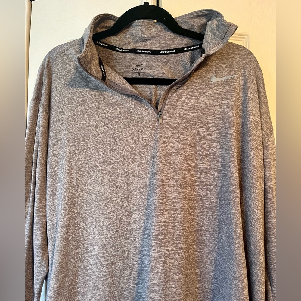 Grey Nike Running Long Sleeve Shirt Size 1X